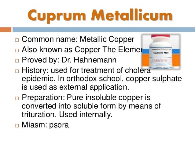 Cuprum Metallicum  -  11